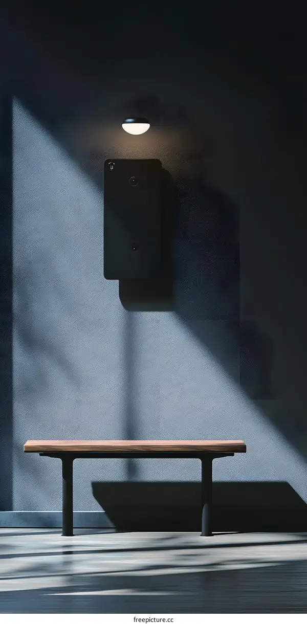 Minimalist Design Modern Bench  with Natural Light