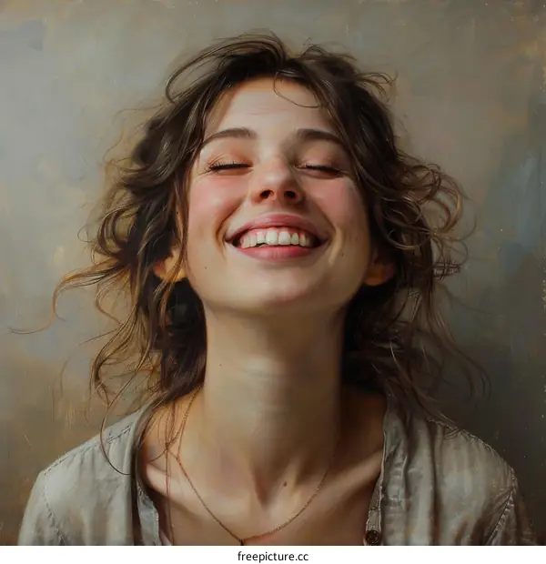 Portrait of a happy young woman