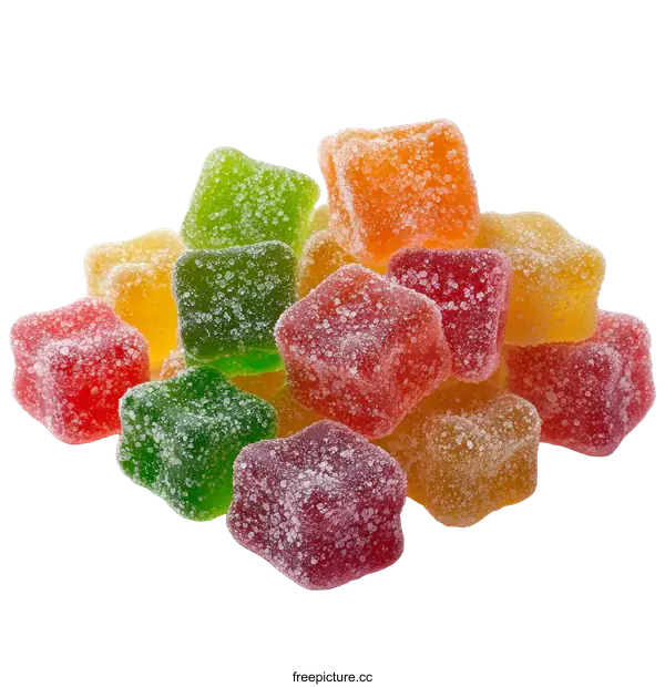 [Transparent Background PNG]Colorful Star-Shaped Gummy Candy