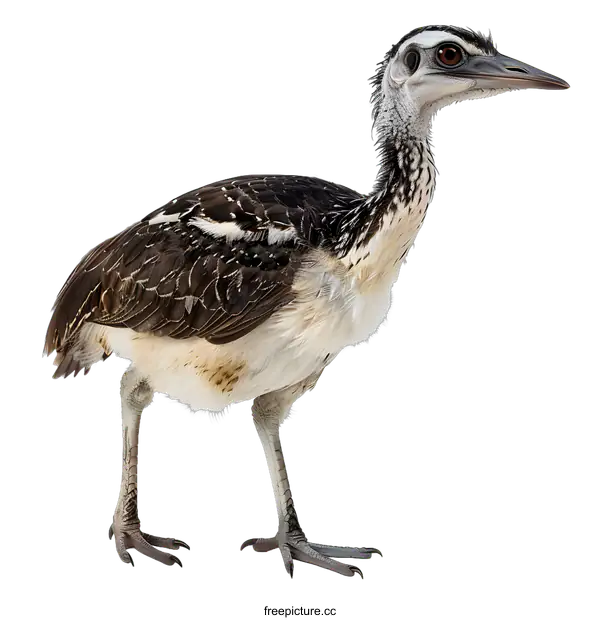 [Transparent Background PNG]Young Australian Bustard Bird on White Background