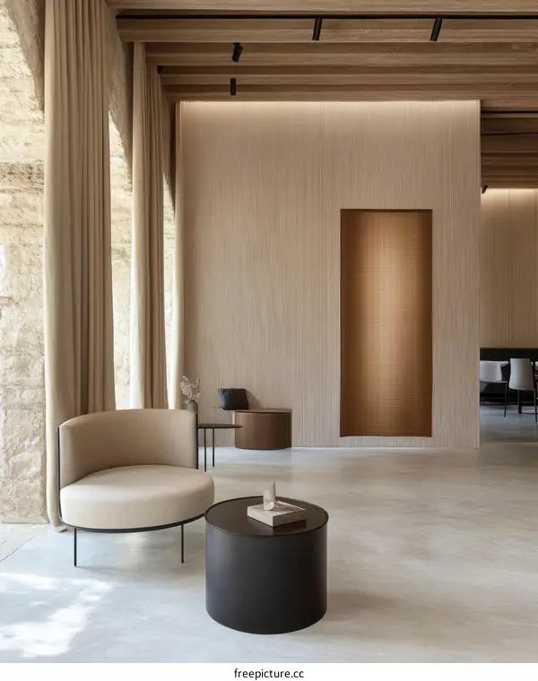 Modern Minimalist Interior Design with Warm Tones