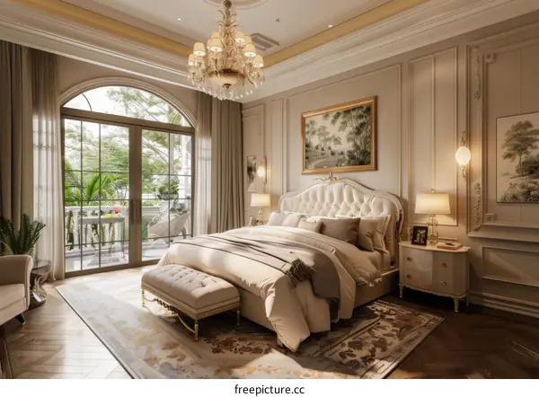 Luxury European Style Bedroom Interior Design Visualization