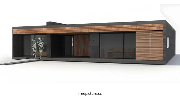 Modern Minimalist House Design Illustration