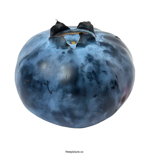 [Transparent Background PNG]Close-up of a single blueberry