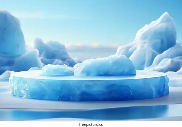 Ice Glacier Platform Display