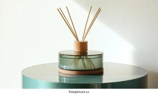 Modern Glass Diffuser on Teal Table