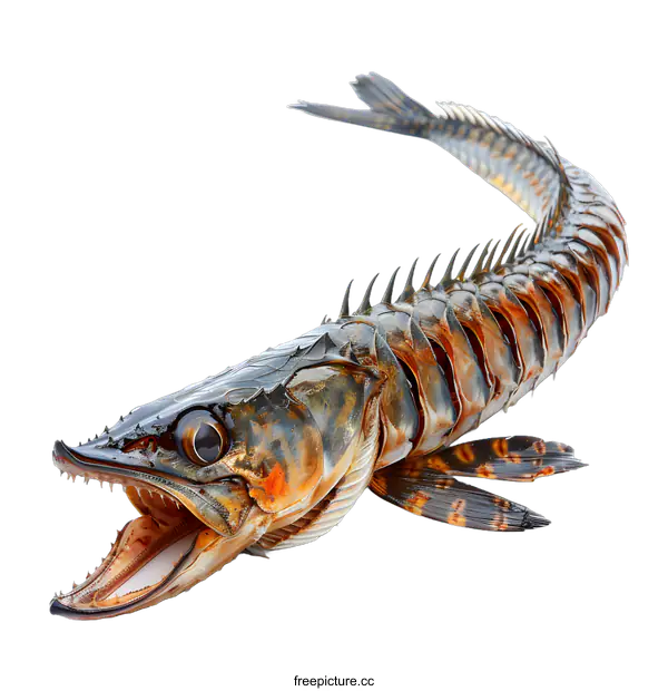 [Transparent Background PNG]A scary looking fish with big teeth