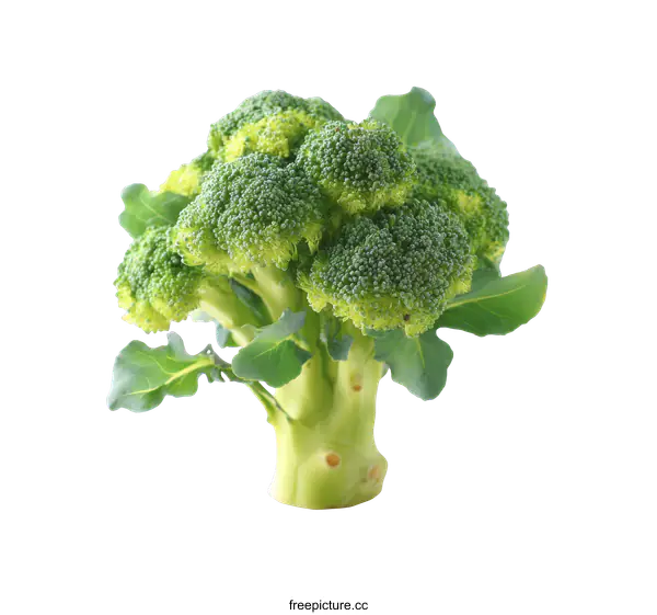 [Transparent Background PNG]Fresh Broccoli Head Close-up