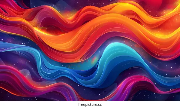Colorful abstract background with flowing liquid shapes