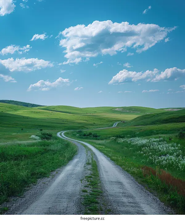 Winding road through the hills