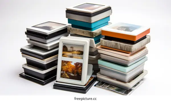 Stack of Plastic Photo Frames