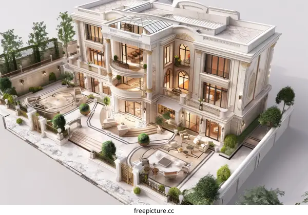 Luxury Architectural Design of a Mansion