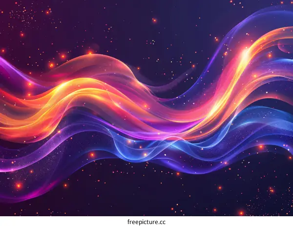 Abstract Colorful Flowing Lines