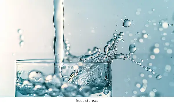 Water Splashing in Glass: A Close-up Study