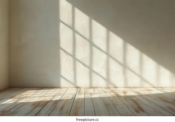 Sunlight shining through a window onto a wooden floor