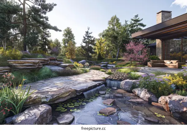 Modern Home Harmony with Japanese Garden