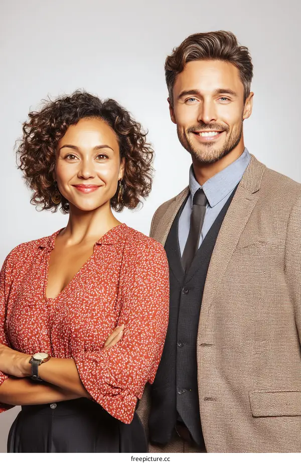 Business Professional Portrait of Two People