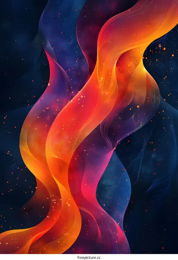 Abstract Galaxy Art with Vibrant Colors and Flowing Lines