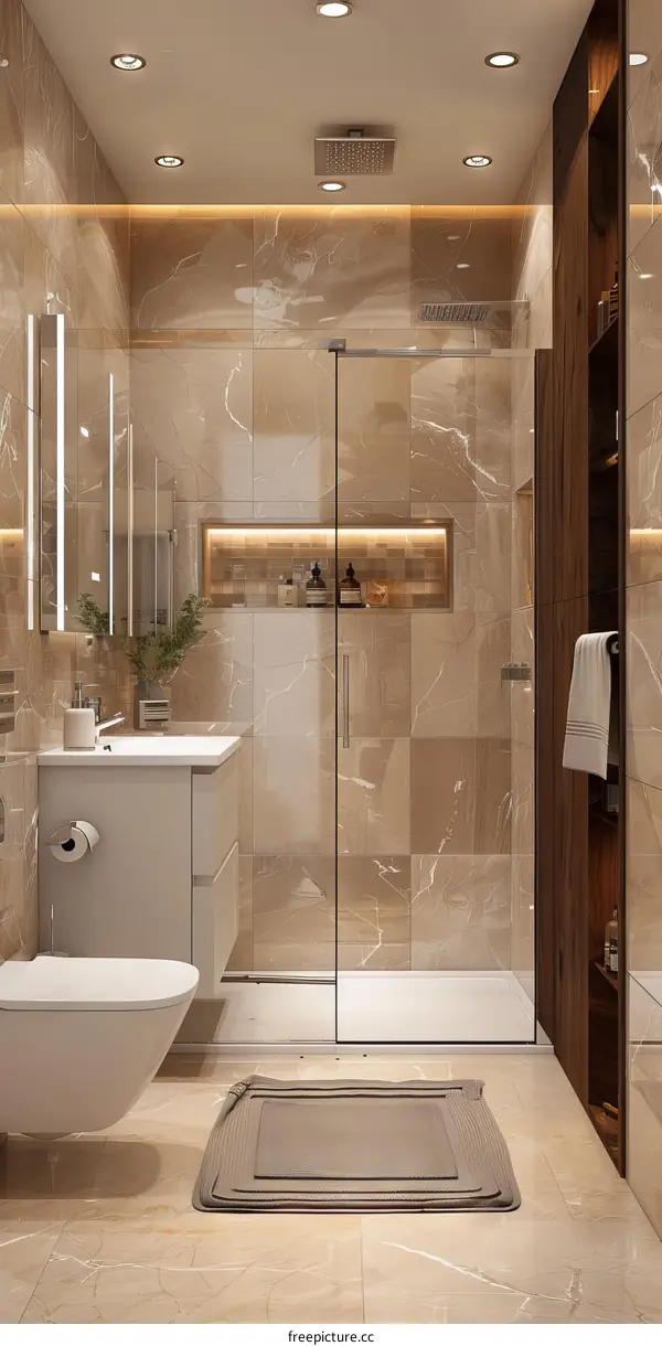 Modern Minimalist Design in a Chic Bathroom