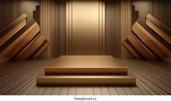 Luxury Gold Geometric Display Stage