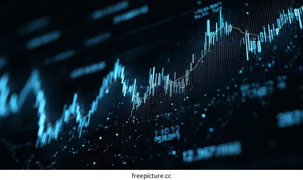 Dynamic Stock Market Trend Chart Illustration