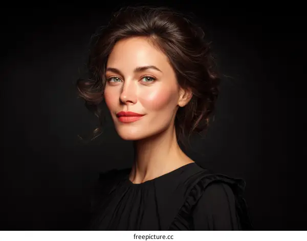 Elegant Woman with Classic Makeup