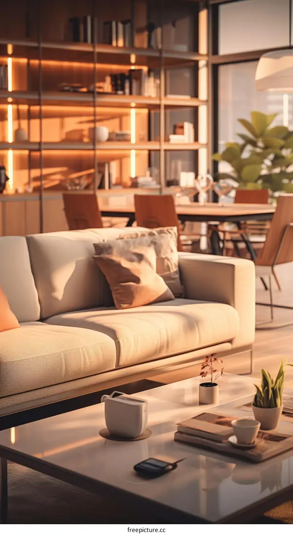 Airy and Modern Living Room With Natural Lighting