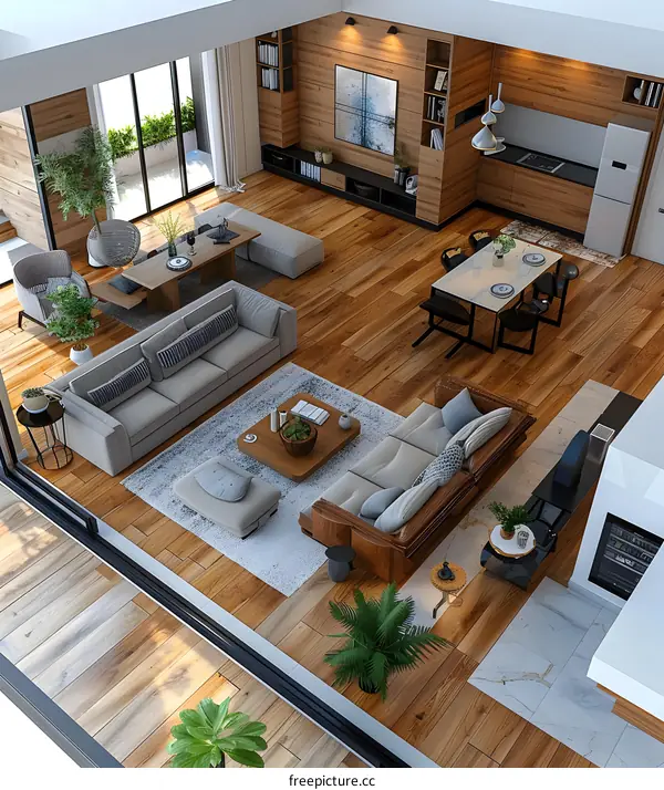 Modern minimalist living room