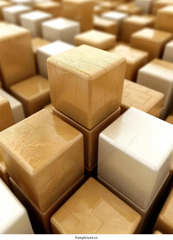 Cubes with different patterns