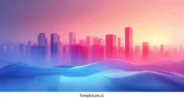 Futuristic Cityscape Abstract Background