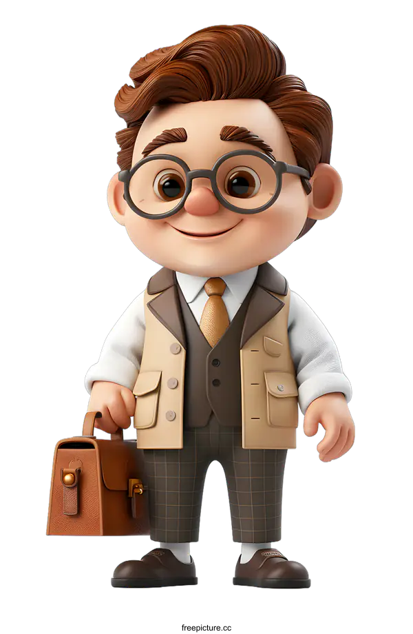 [Transparent Background PNG]3D rendering of a businessman