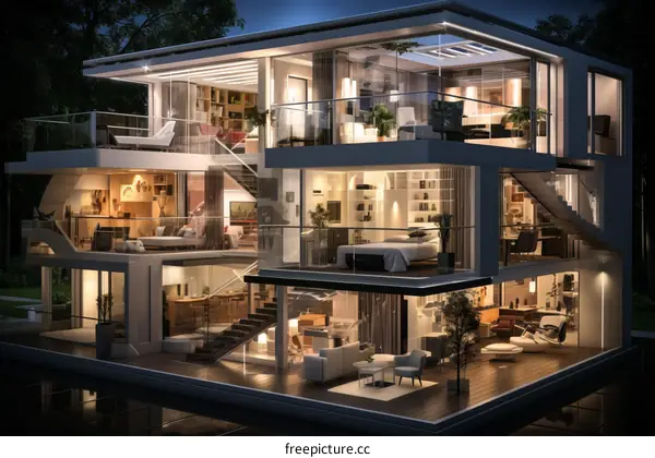 The Modern Glass House of the Future