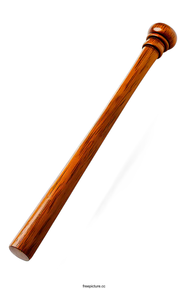 [Transparent Background PNG]A wooden baseball bat on a white background