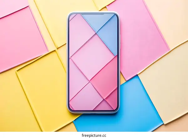 Modern Smartphone with Abstract Background