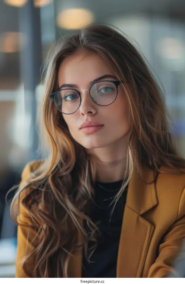Portrait of a Young Woman with Glasses