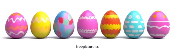 Colorful Easter Eggs Illustration