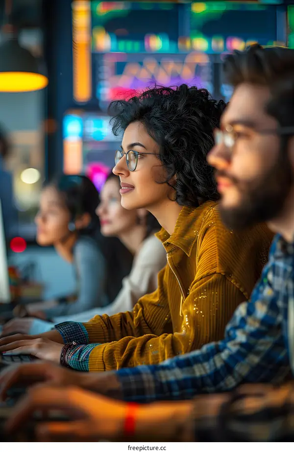 group of multi-ethnic business people working together in a modern office