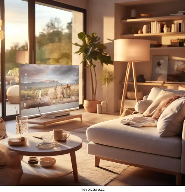 Modern Minimalist Living Room with Scandinavian Touches