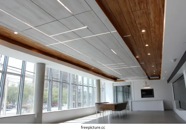 Modern Interior Design with Double-Layered Ceiling