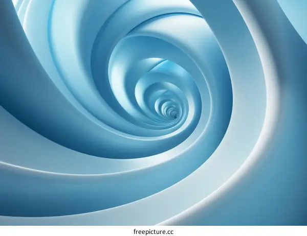Blue and white spiral tunnel