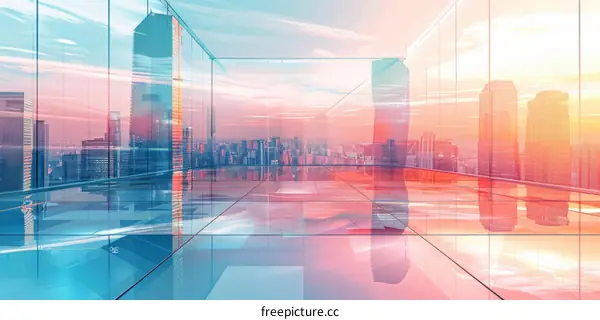 Modern Architecture Reflections In Glass Building