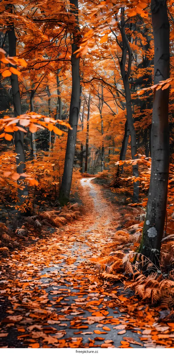 The path through the autumn forest