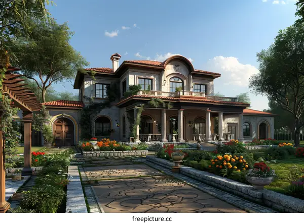 Luxury Home in Expansive Garden