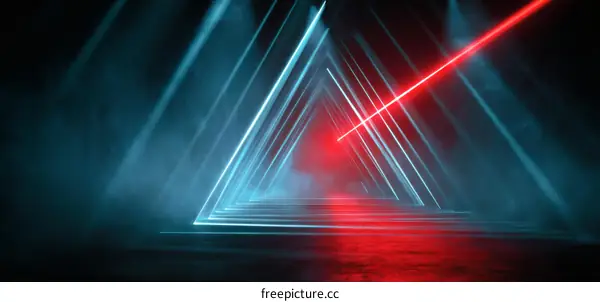 Neon Triangle Light Tunnel