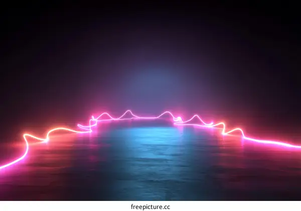 Neon Light Abstract Background Design
