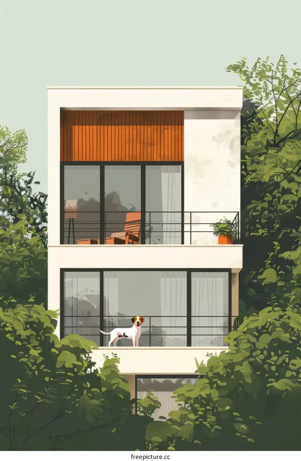 Contemporary Home Nestled in the Lush Woods