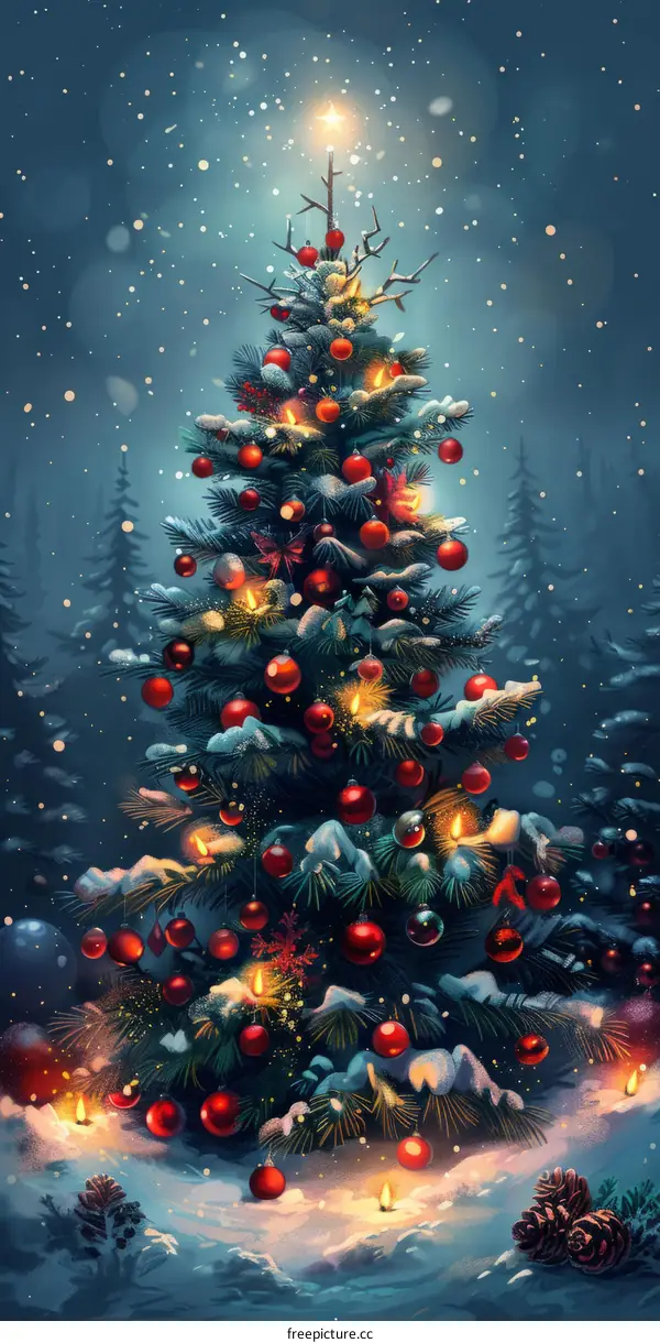 Snowy Forest Christmas Tree