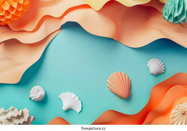 Abstract Summer Seashell Background