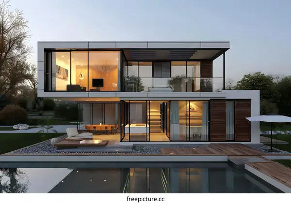 Modern Luxury Villa With Pool And Deck