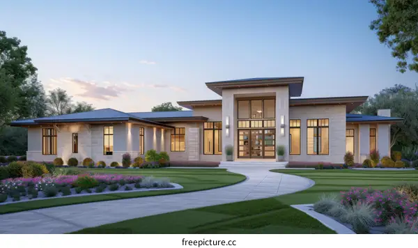 Modern Exterior Design of a Luxury Custom Home